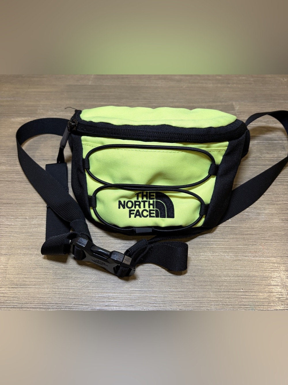 The North Face Jester Lumbar Pack in the lime Green and black